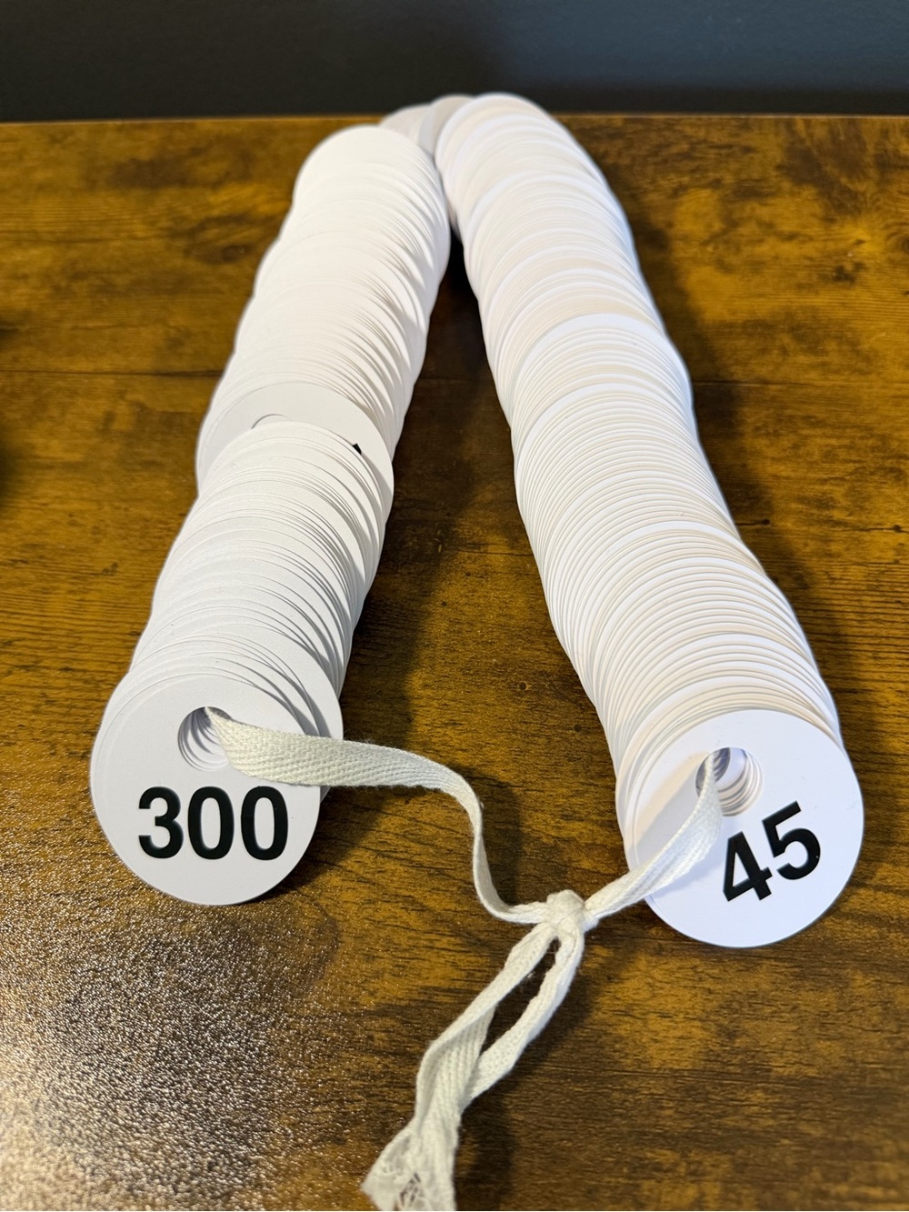 Numbered Auction Discs. New